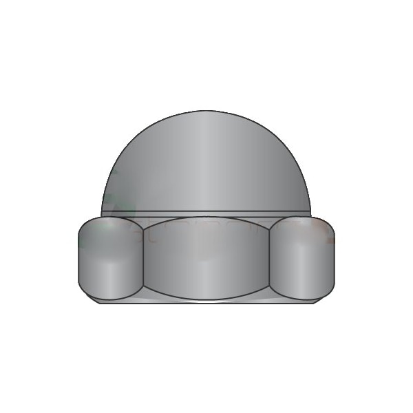 Newport Fasteners Low Crown Acorn Nut, #10-32, Steel, Zinc Plated, 0.291 in H, 2000 PK 495468 - main